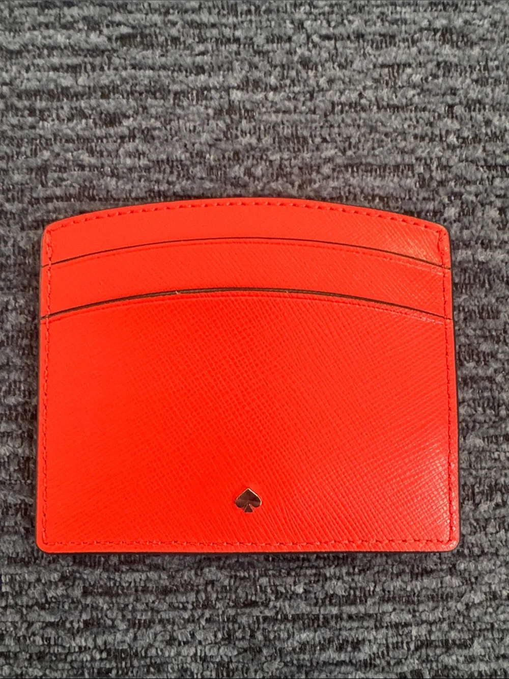 kate spade Red Leather Card Holder with Spade Accent